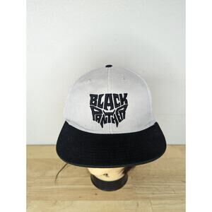 Black Panther Hat Men's Snapback O/S Black Gray‎ Marvel Corduroy Hat